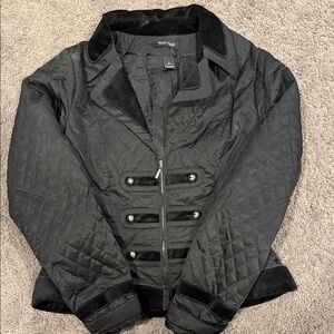 White House Black Market Quilted Black Puffer Jacket